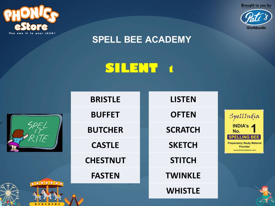 Spell Bee ... Spelling Words ... Words with Silent Letters